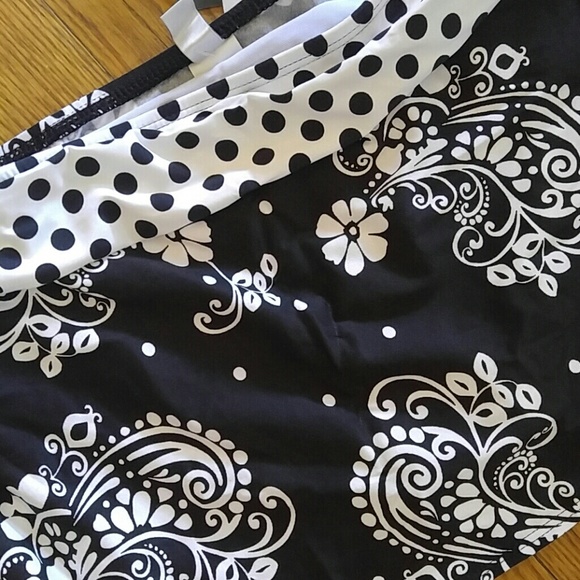 Paisley dot band skirt skirtini swim 10 12 L XL - Picture 3 of 4