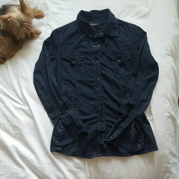 Zara TRF button down shirt size small