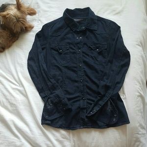 Zara TRF button down shirt size small