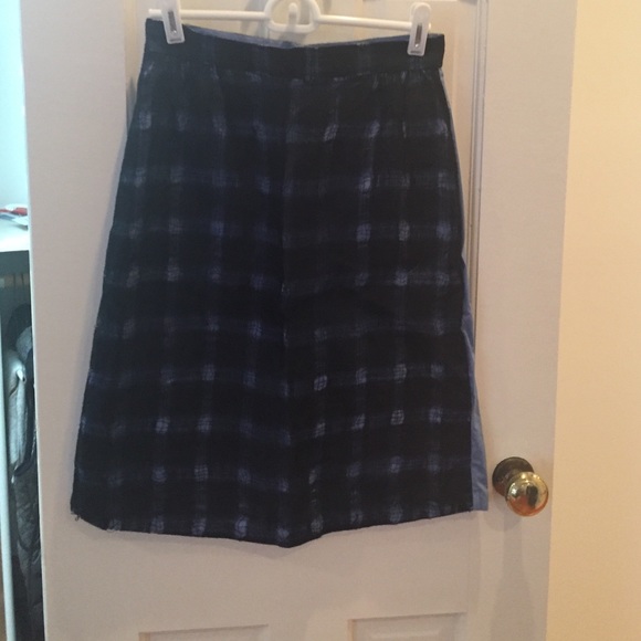 Black and blue pencil skirt
