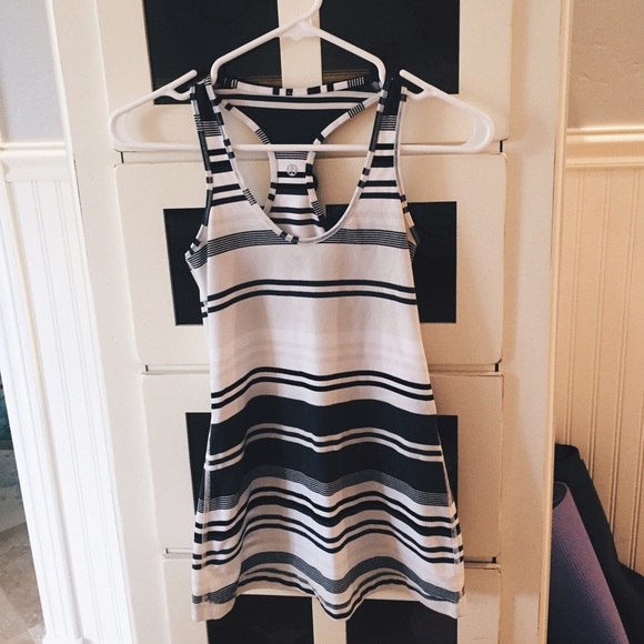 Black&white striped lululemon racerback tank