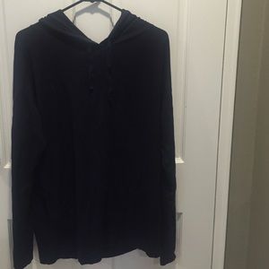 Blue hooded sweatshirt