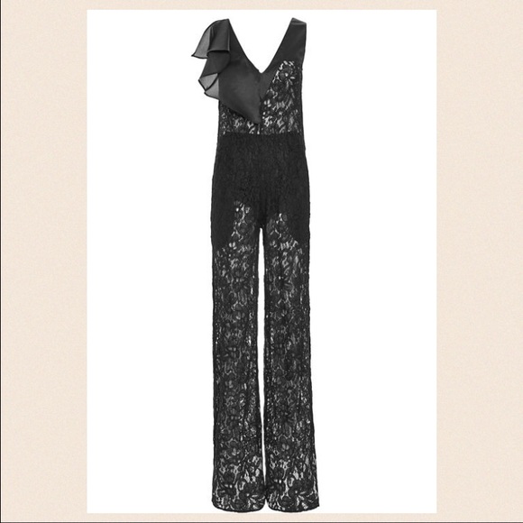 ✨SOLD✨ALEXIS Oscar Lace Ruffle Jumpsuit - Picture 2 of 4