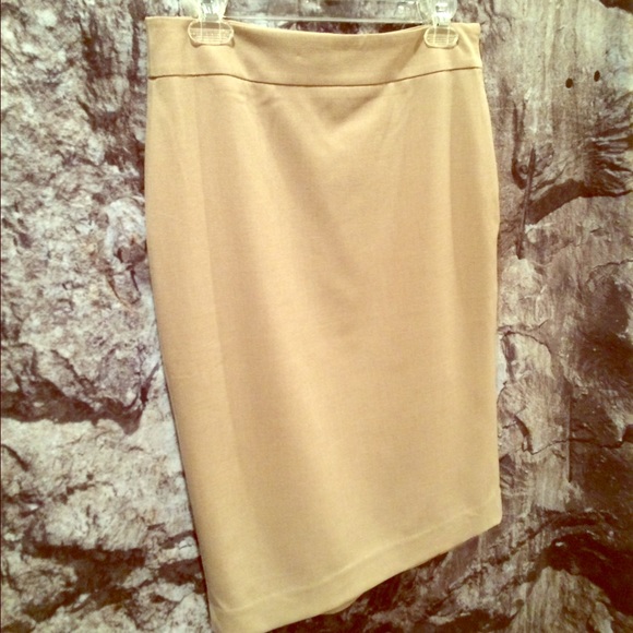 Ann Taylor Dresses & Skirts - NWT Ann Taylor Tan Pencil Skirt with Double Slit