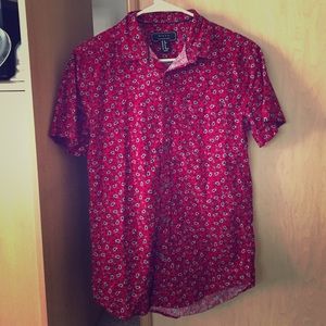 Short Sleeve Printed Button Up