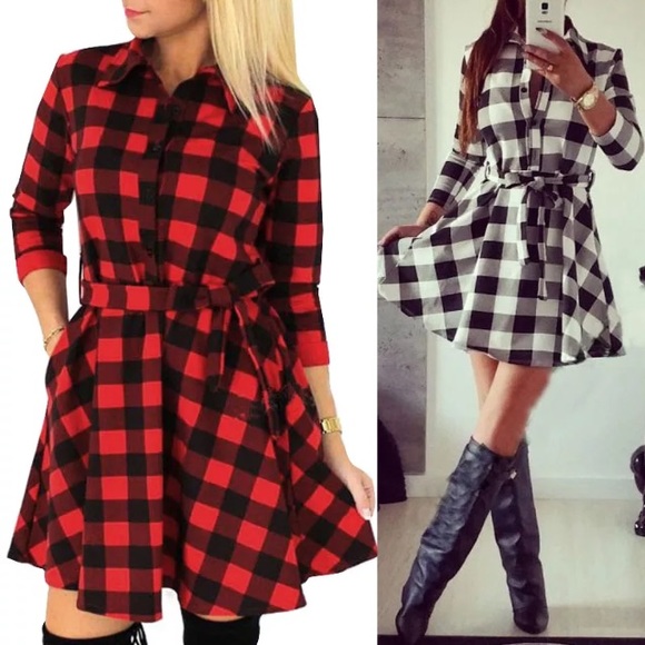 Dresses & Skirts - The Jennifer Lawrence plaid dress.