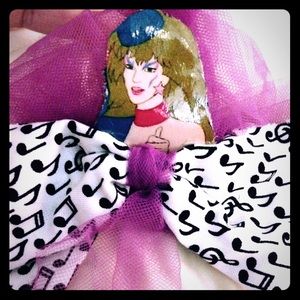 Rockabilly gothic Jem & holograms hair clip