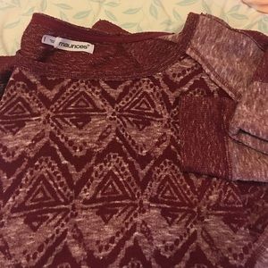 Red long sleeve Maurice's shirt