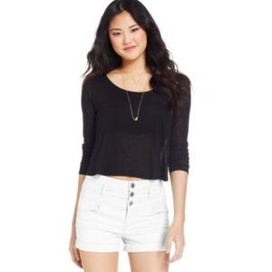 white high waisted shorts