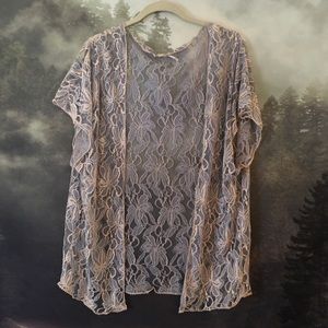 Shear lace shrug