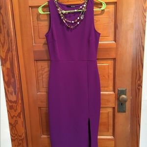 Purple midi dress