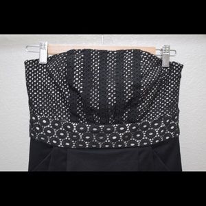 Loft strapless lace dress with pockets