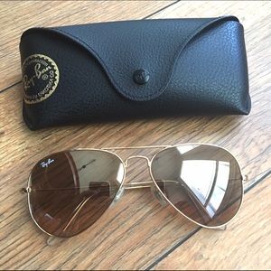 Brown/Pink Gradient RB3025 Classic Aviators