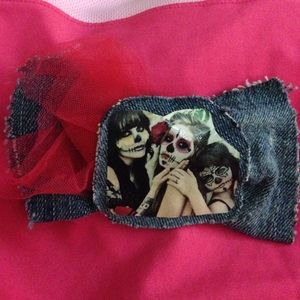 Rockabilly bow hair clip gothic