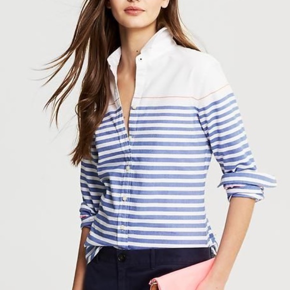 Banana Republic Horizontal Stripe Oxford Shirt