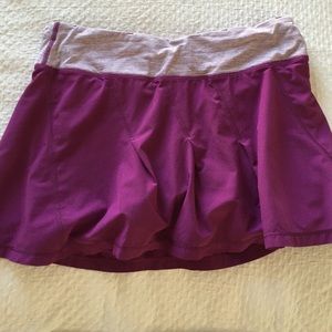Purple/pink lulu lemon running/tennis skirt