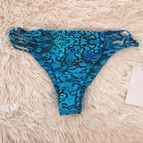 Cheeky turquoise Mikoh bikini bottoms