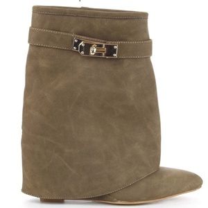 Fold over wedge booties