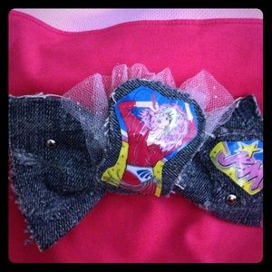 Rockabilly bow hair clip Jem holograms