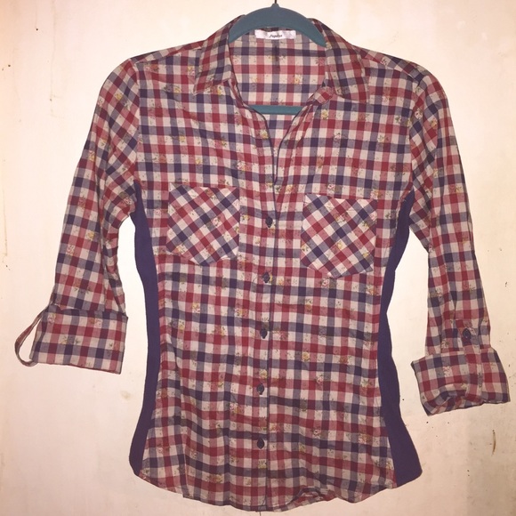 🤓 Papaya Plaid Top💞