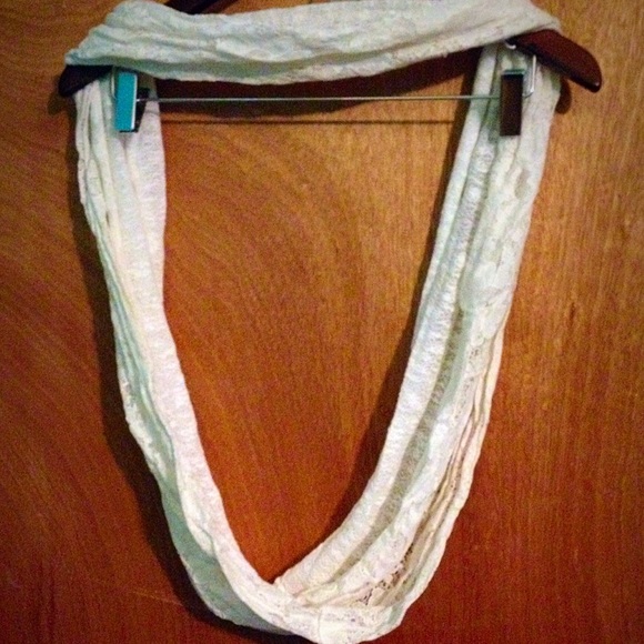 White lace scarf
