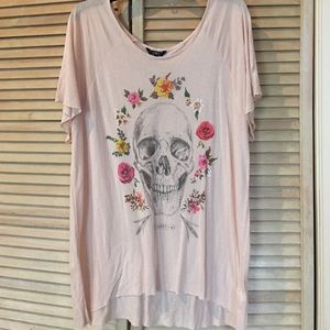 OBEY skull and flower shirt