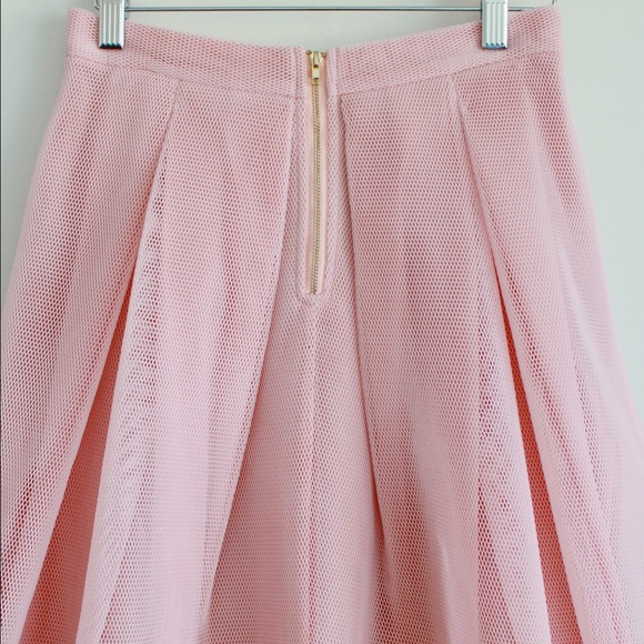 | SOLD | Flare Pink Midi Skirt - Picture 4 of 4