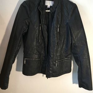 Black leather jacket