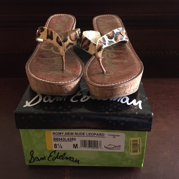 Sam Edelman Shoes - Sam Edelman wedge sandals in leopard print SZ8.5!
