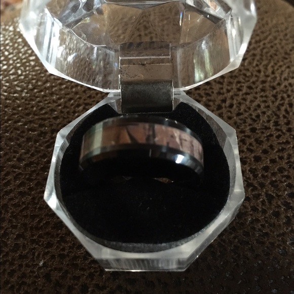 Titanium men's camo ring