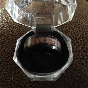 Titanium men's camo ring