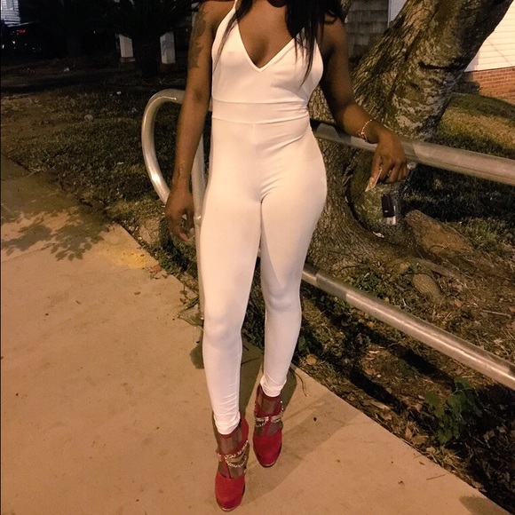 White full body romper