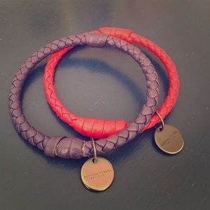 Set of Two Bottega Veneta Leather Bangles