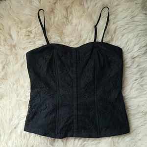 Express black bustier corset type top XS