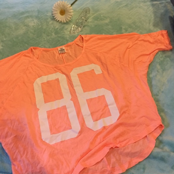 Victoria's Secret pink orange graphic tshirt