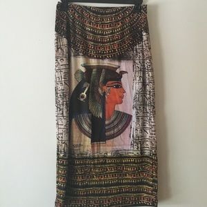 Egyptian Printed Bodycon Skirt