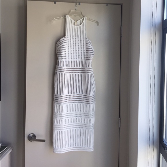 Self-portrait Dresses & Skirts - Self-Portrait Striped Mesh Column Dress NEVER WORN
