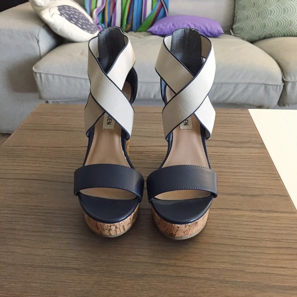 Steve Madden Blue Wedges
