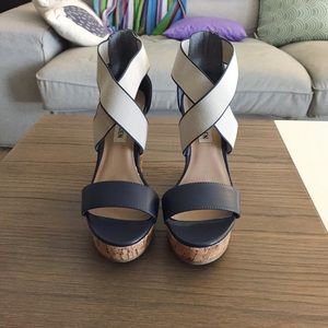 Steve Madden Blue Wedges