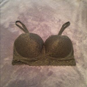 Victoria's Secret olive green lace bralete