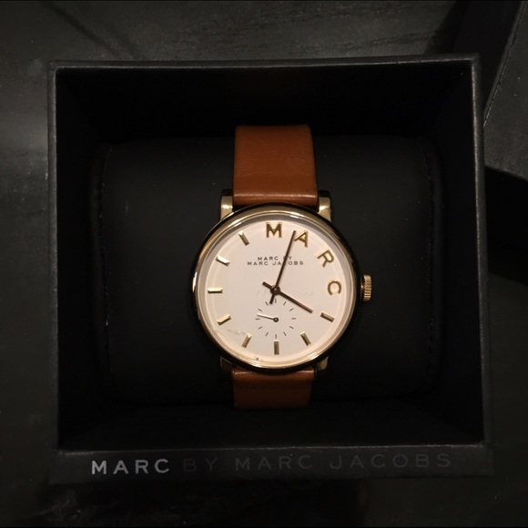 SOLD. MARC JACOBS 'BAKER' LEATHER STRAP WATCH