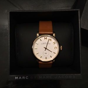 SOLD. MARC JACOBS 'BAKER' LEATHER STRAP WATCH