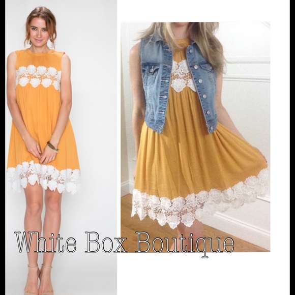 Dresses & Skirts - ‼️LAST Mustard Tone Lace Dress