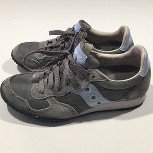 Grey and Baby Blue Saucony Sneakers  Size 6