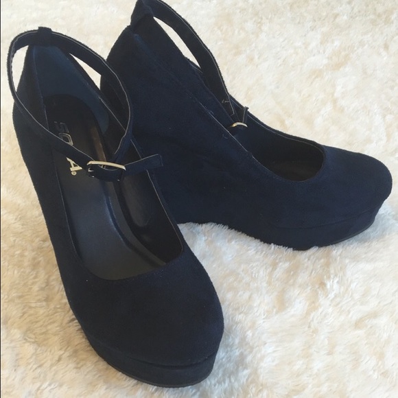 Navy Blue wedges