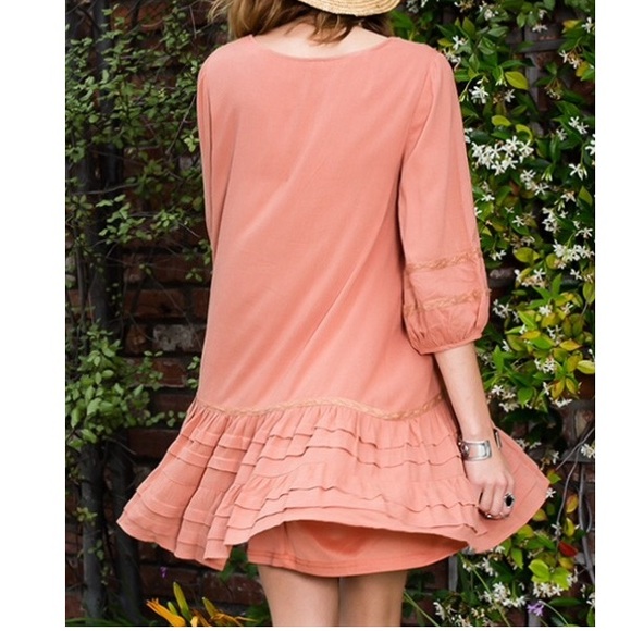 LAST Small Brick Tone Tunic Dress - Picture 2 of 4