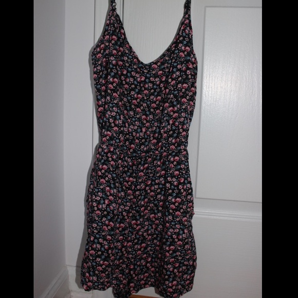 H&M floral romper with cris crossy back