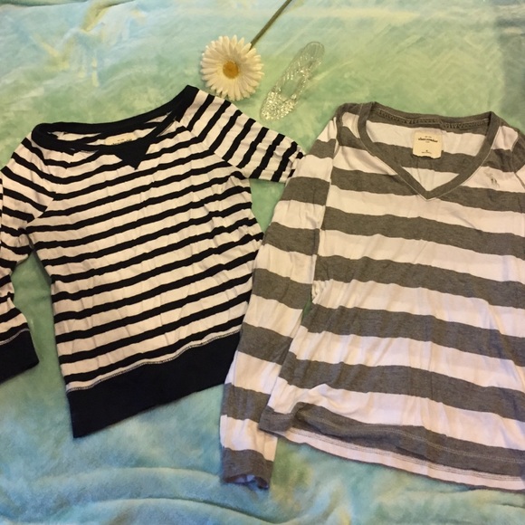 Bundle deal Navy and grey striped Abercrombie kids