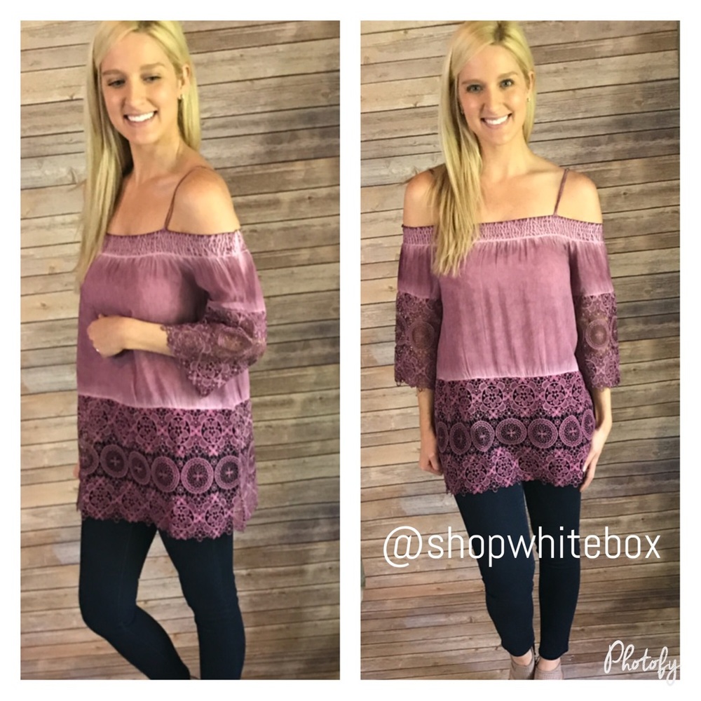 ‼️Plum Crochet Tunic