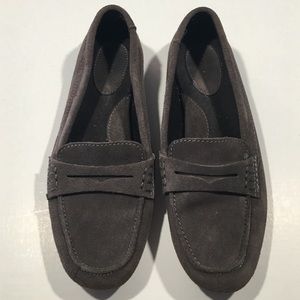 Grey Suede Loafers Size 6